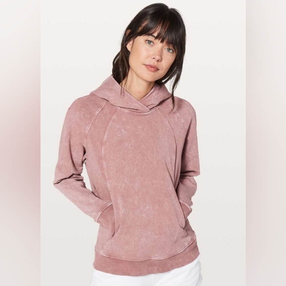 Lululemon Scuba Pullover Hoodie In Washed Quicksand Size 6 *Cotton Terry